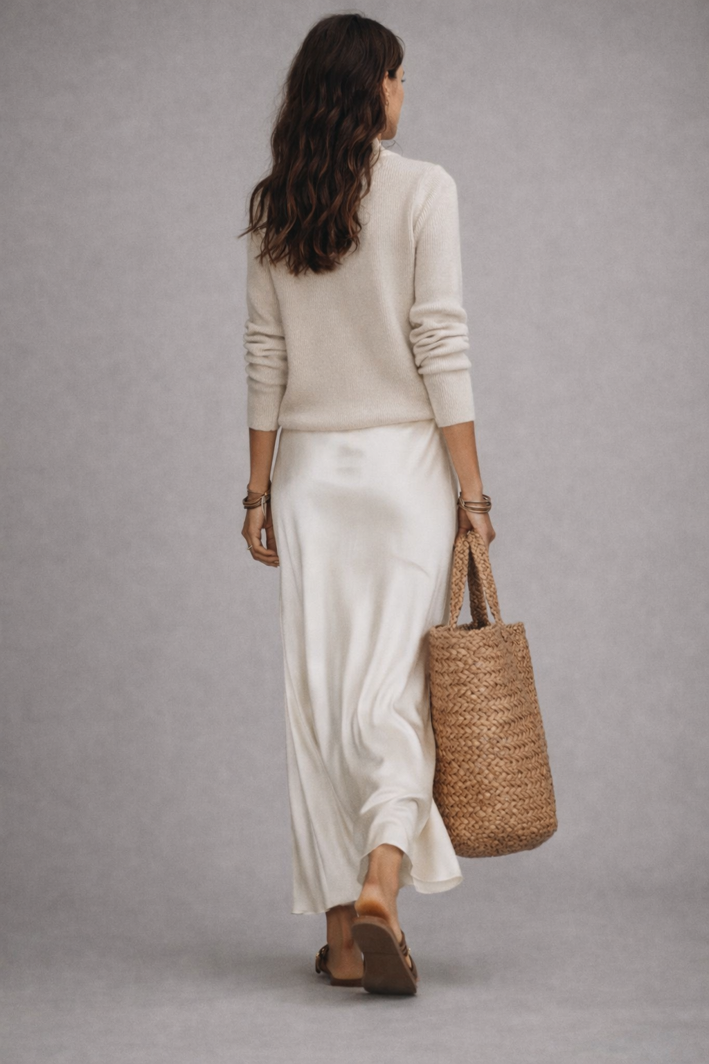 Conjunto Satin Elegante con Jersey Suelto