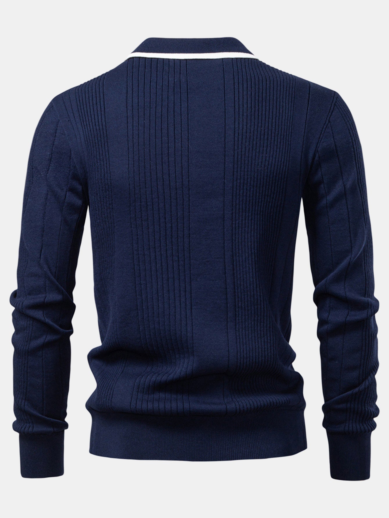 Conjunto Polo Jacquard de Punto y Pantalón Slim Entallado
