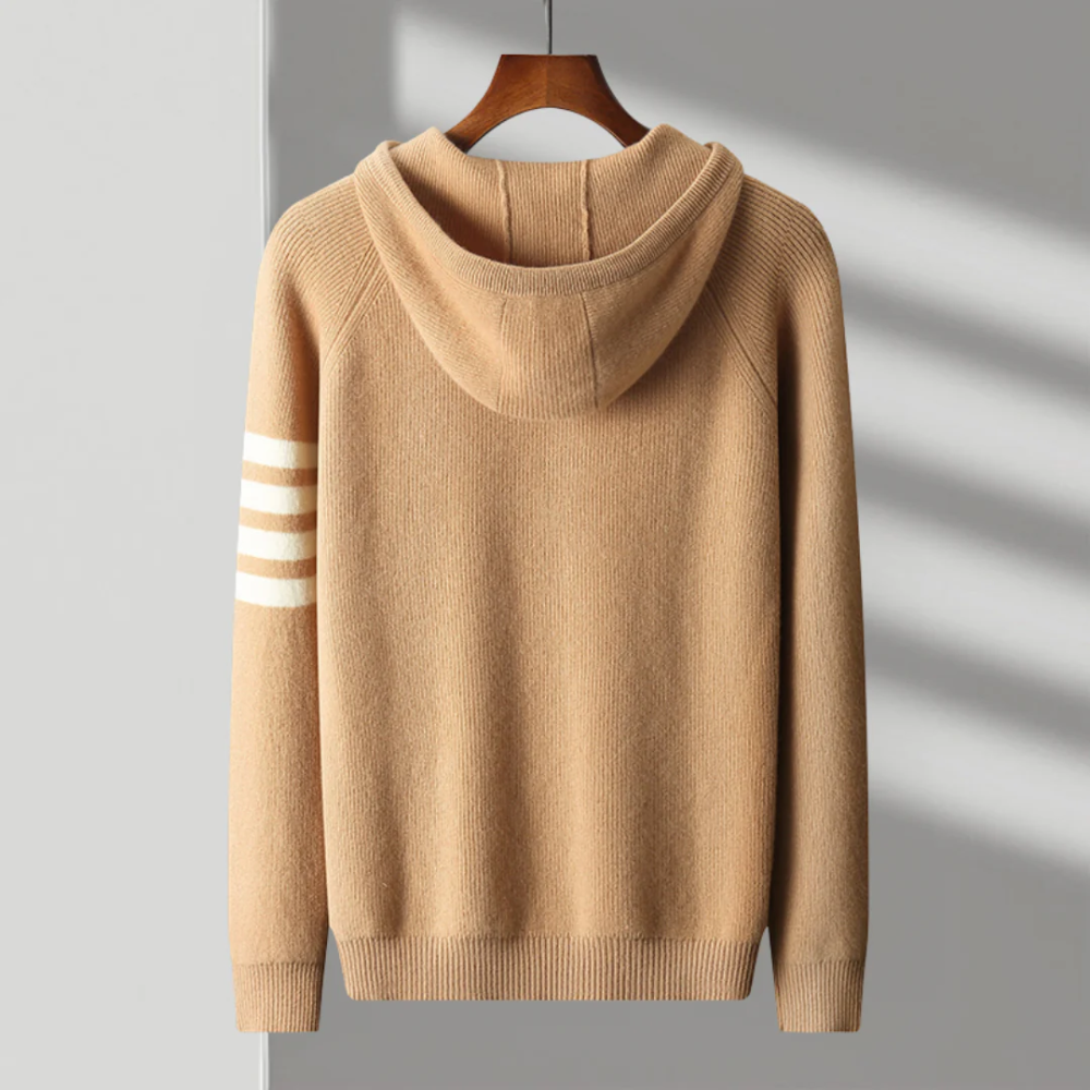 Sudadera De Lana Merino Con Capucha Para Hombre