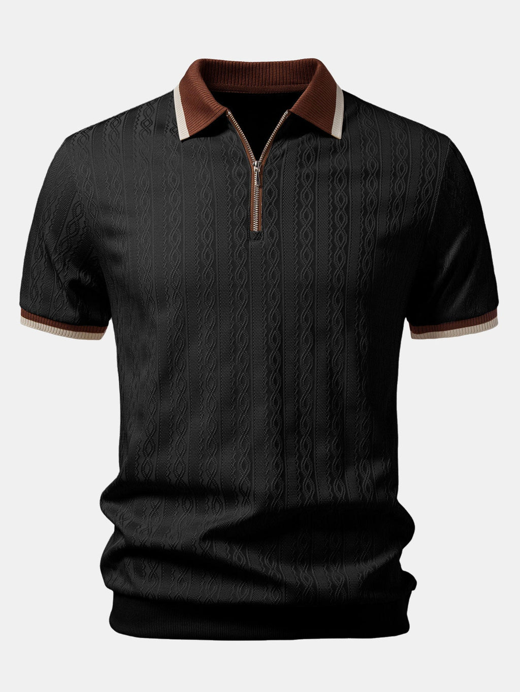 Conjunto Polo De Punto Con Cremallera Y Pantalón Slim