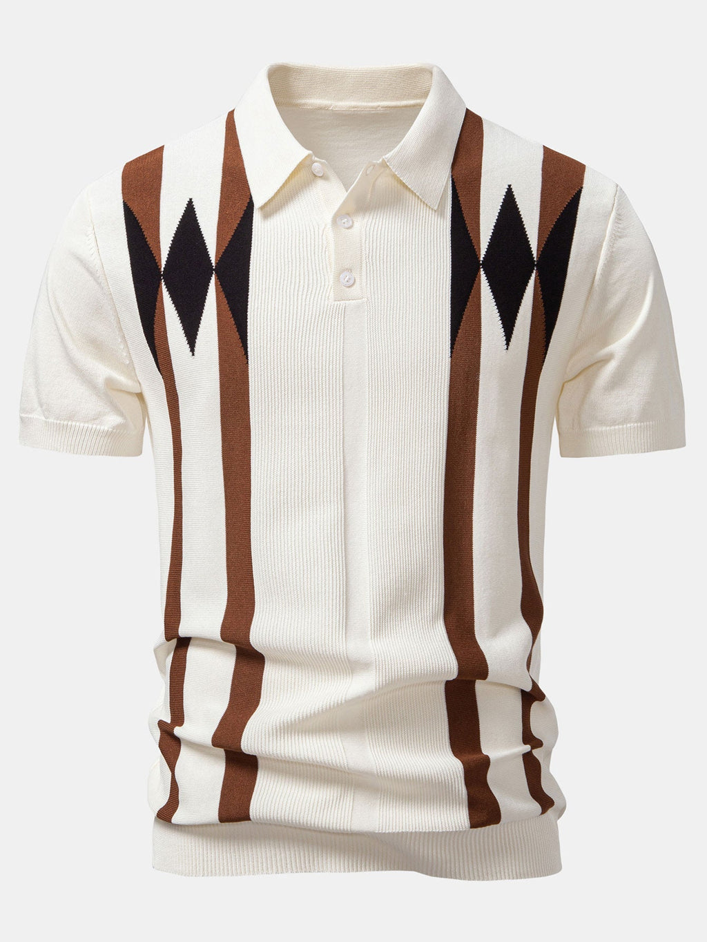 Conjunto Polo Jacquard Geométrico y Pantalón Slim Fit