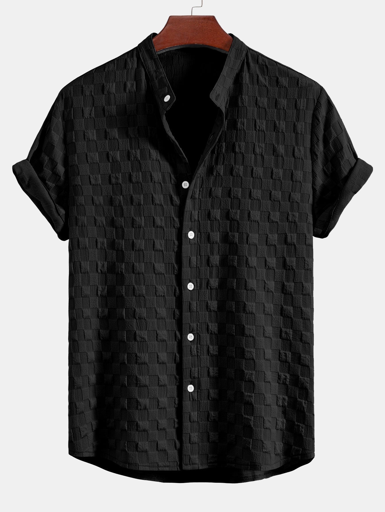 Conjunto Camisa y Pantalón Corto Cuadros Jacquard