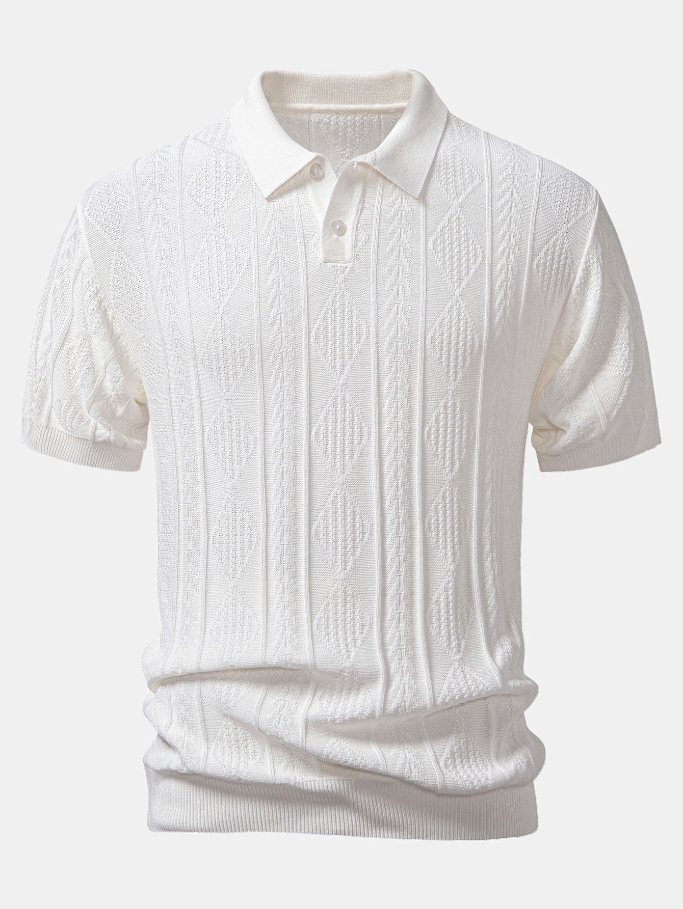 Conjunto Polo Punto Jacquard y Pantalón Slim Tapered