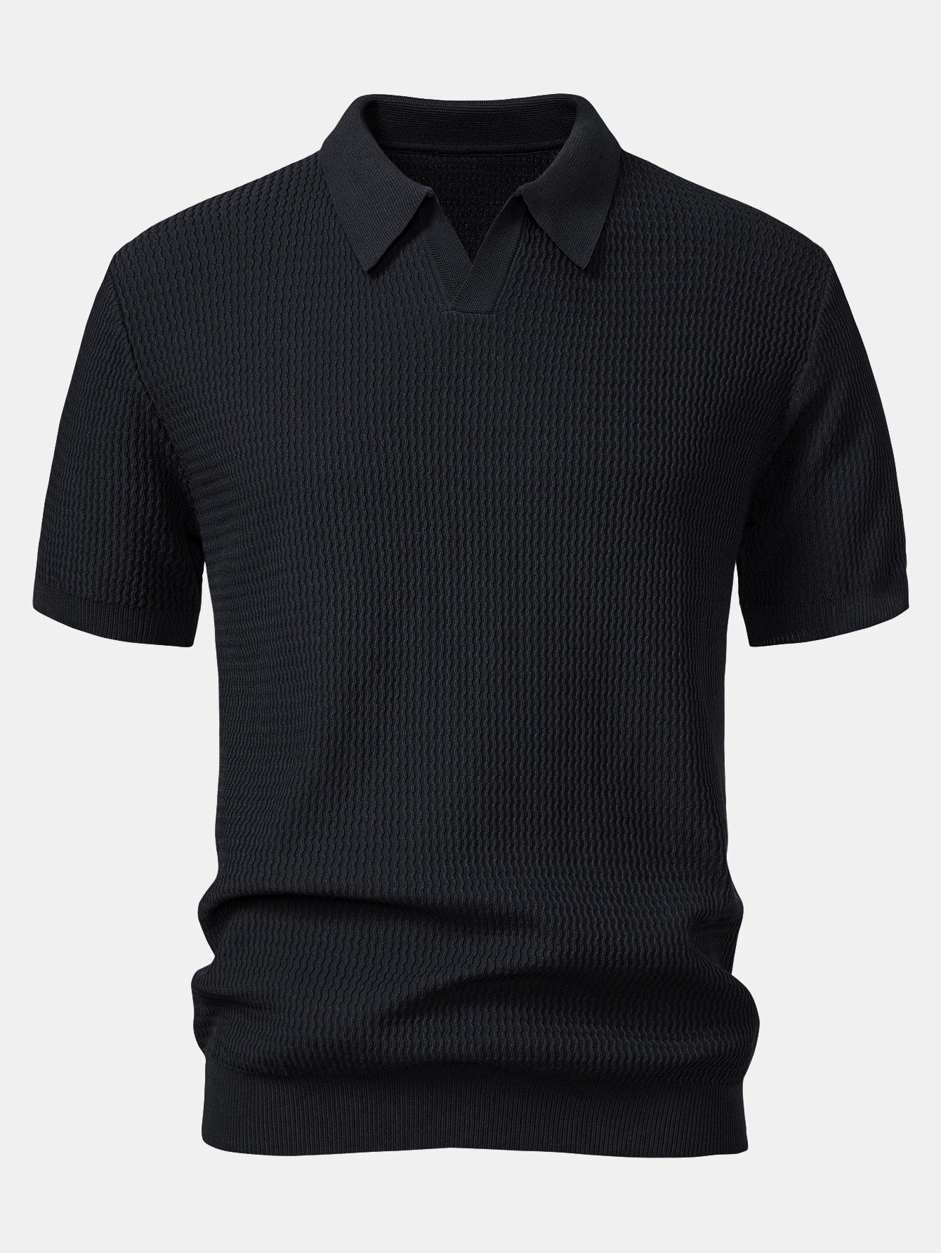 Conjunto Polo Tejido Jacquard y Pantalón Slim Tapered