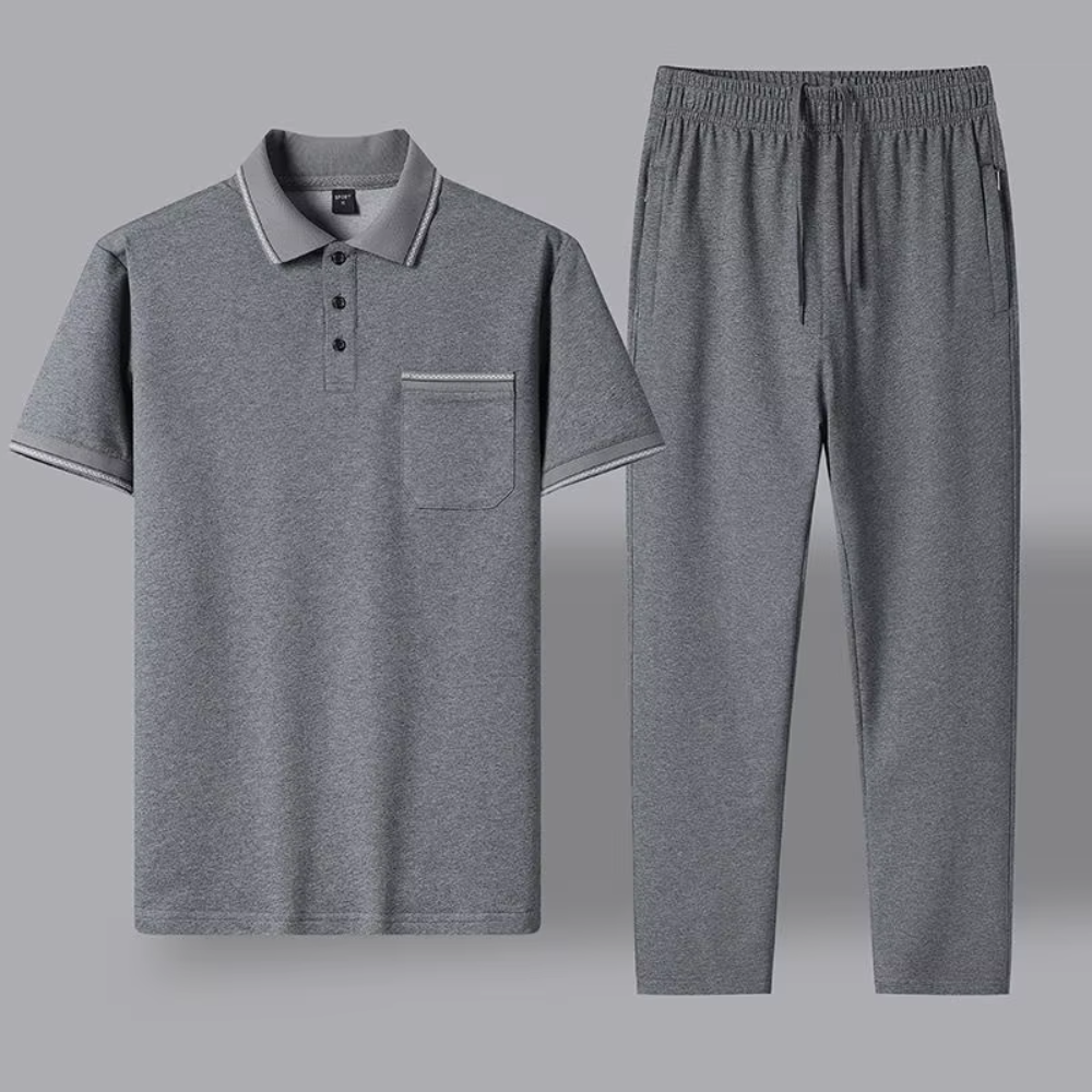 Conjunto De Polo Para Hombre De 2 Piezas Elegante