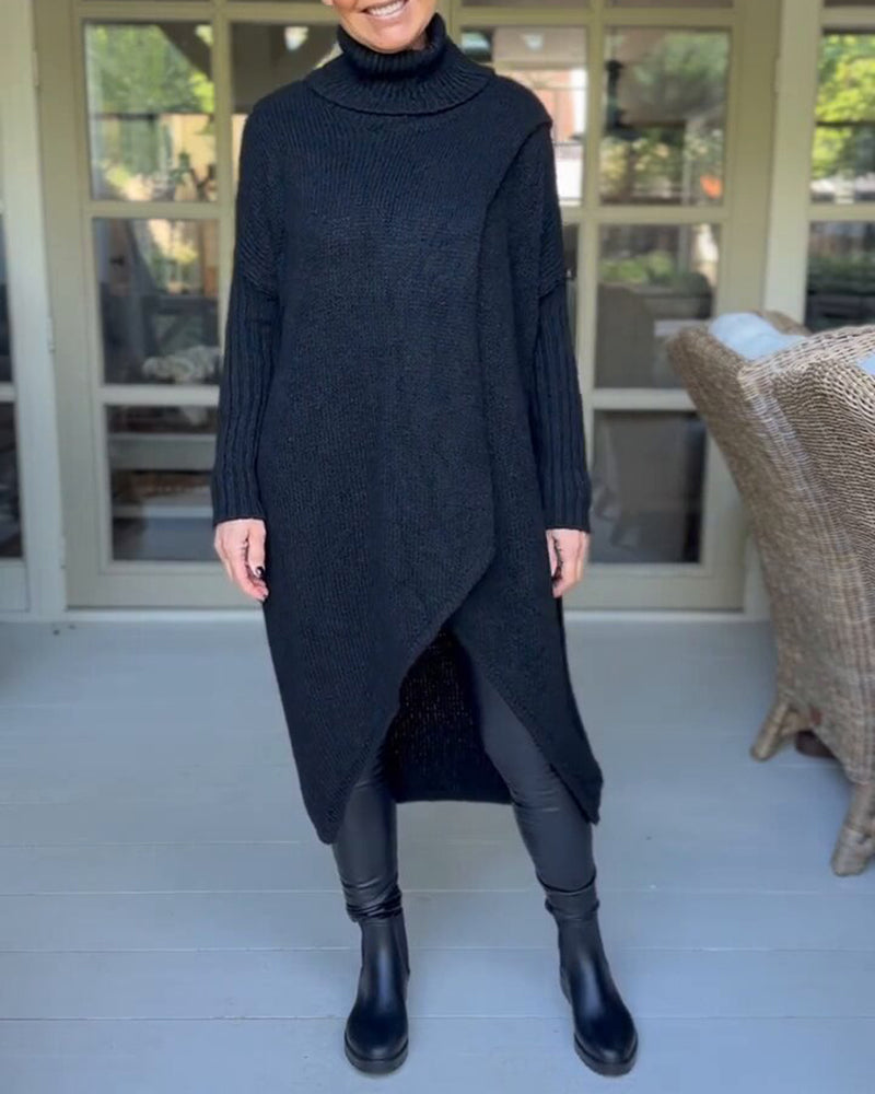 Jersey De Cuello Alto Y Manga Larga – Cálido Y Elegante