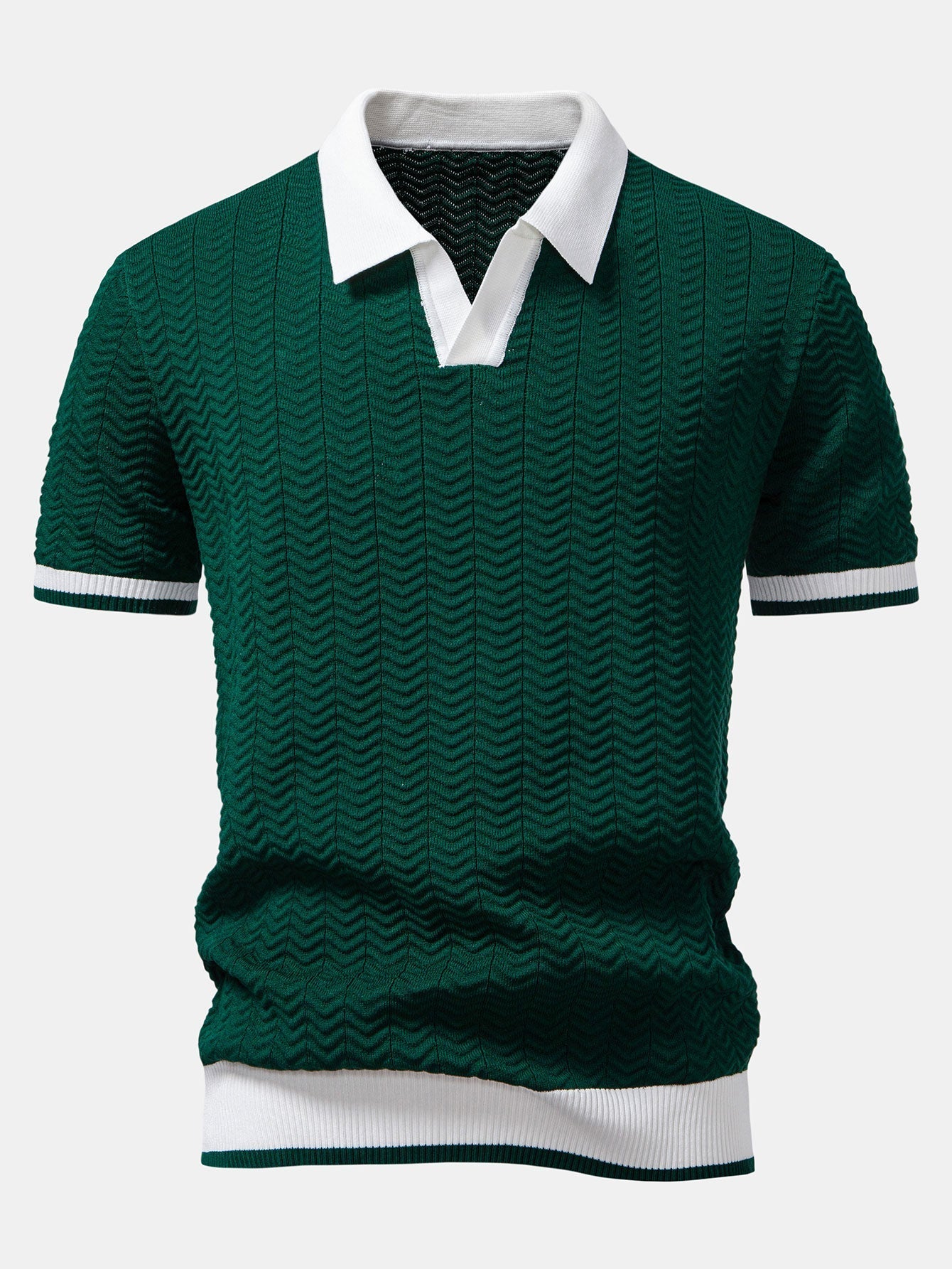 Conjunto De Punto Polo De Pico Y Pantalón Recto