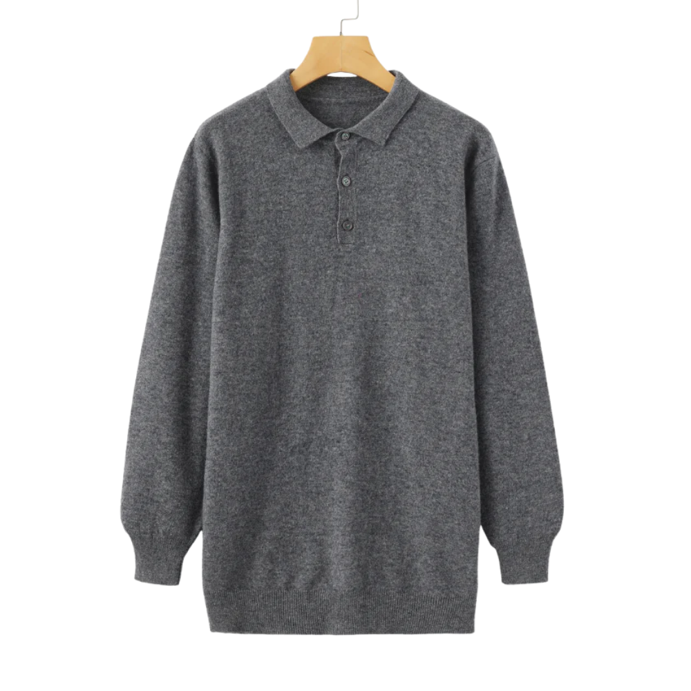 Polo De Hombre 100% Cachemira De Corte Entallado