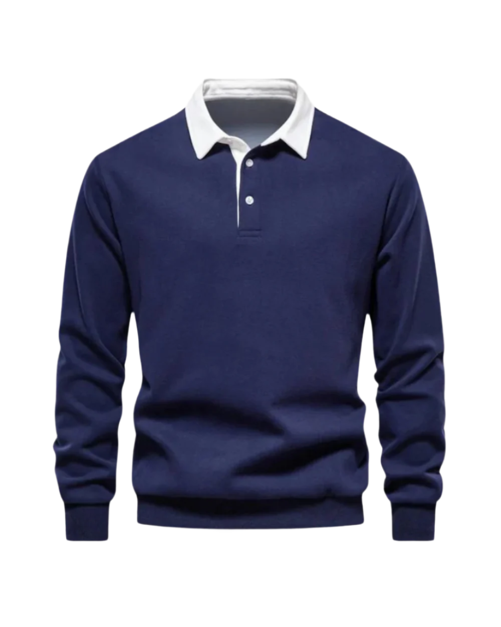Suéter Tipo Polo Casual de Punto Suave