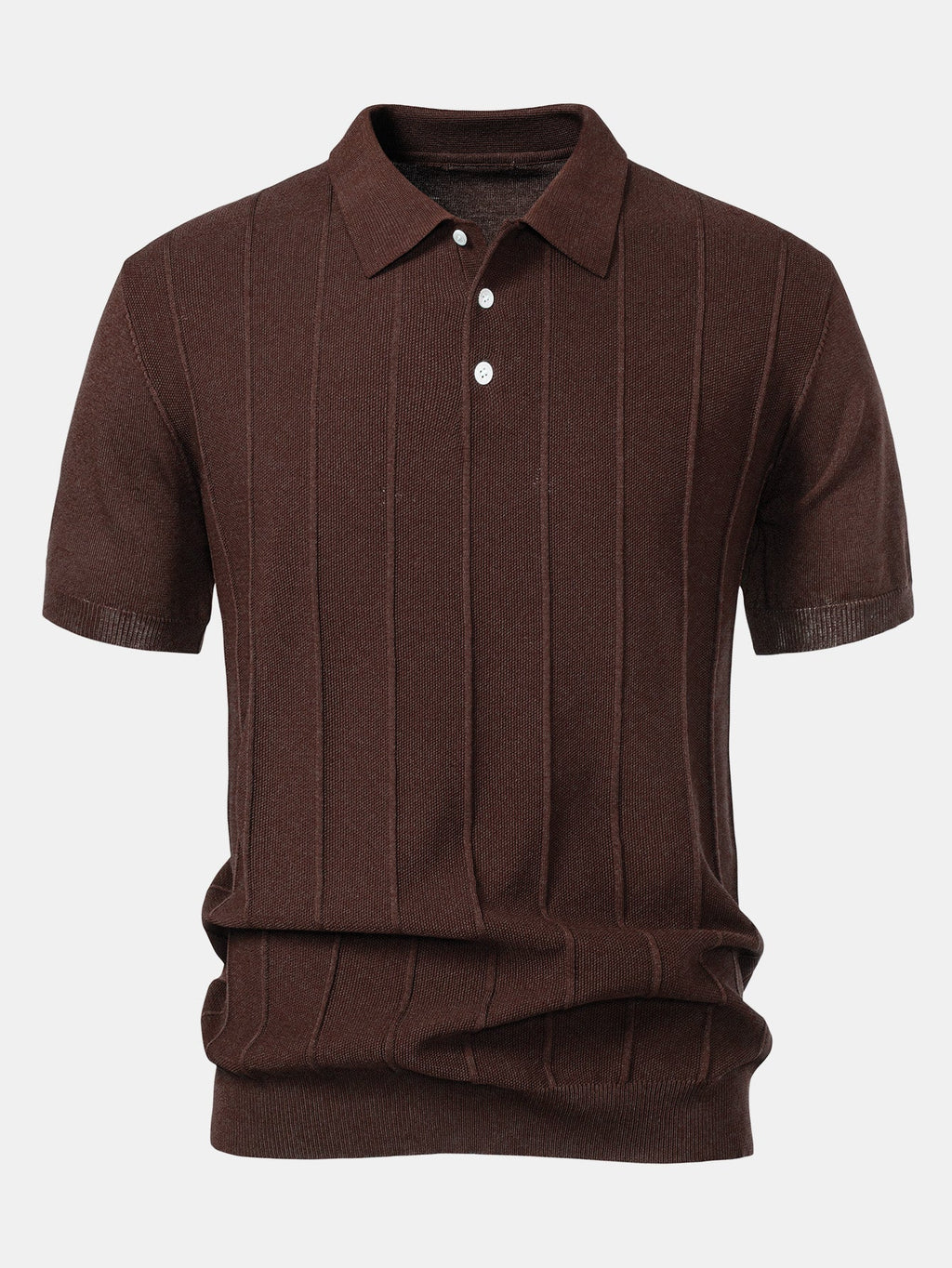 Conjunto Polo Punto Jacquard a Rayas y Pantalón Slim