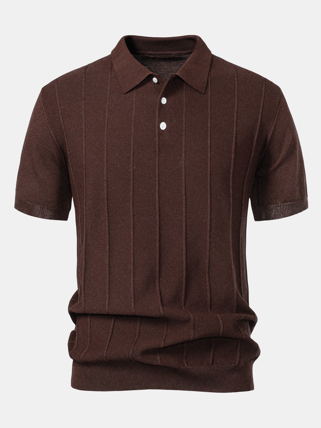 Conjunto Polo Punto Jacquard a Rayas y Pantalón Slim