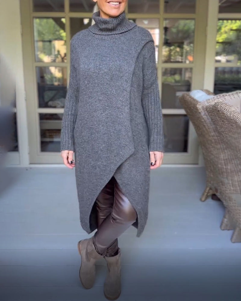 Jersey De Cuello Alto Y Manga Larga – Cálido Y Elegante