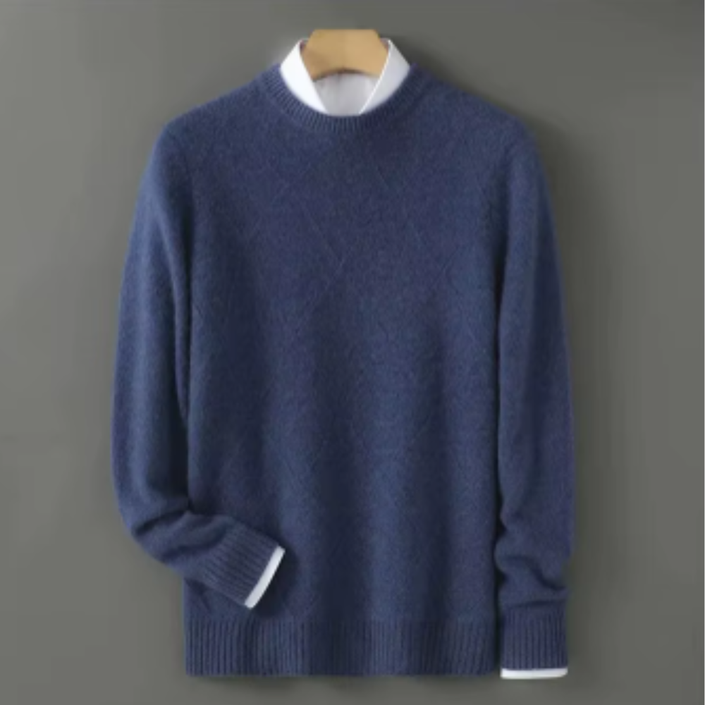 Jersey De Hombre De Cachemira Pura Corte Elegante