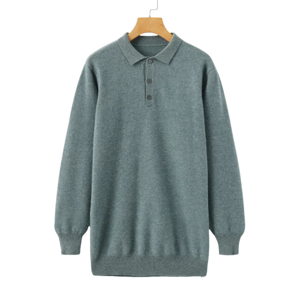 Polo De Hombre 100% Cachemira De Corte Entallado