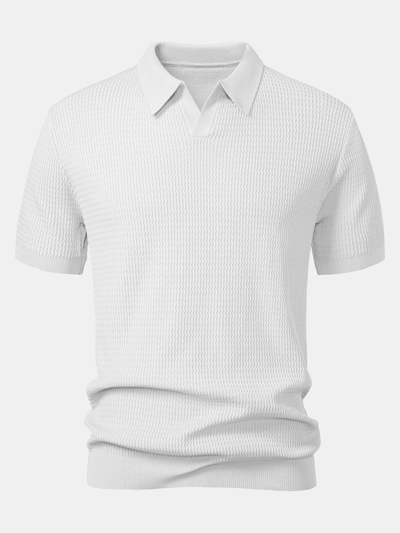 Conjunto Polo Tejido Jacquard y Pantalón Slim Tapered