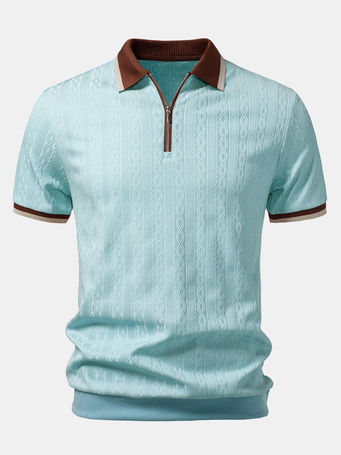 Conjunto Polo Knit con Cremallera y Pantalón Slim