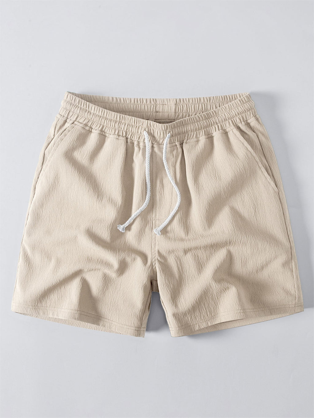 Conjunto Polo Crochet Rayas y Shorts Texturizados