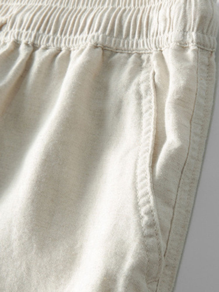 Conjunto Camisa Jacquard Geométrica y Pantalón de Lino