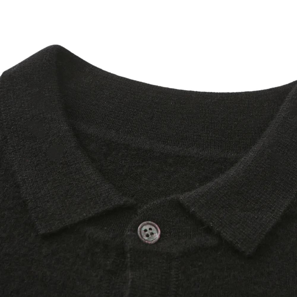Polo De Hombre 100% Cachemira De Corte Entallado