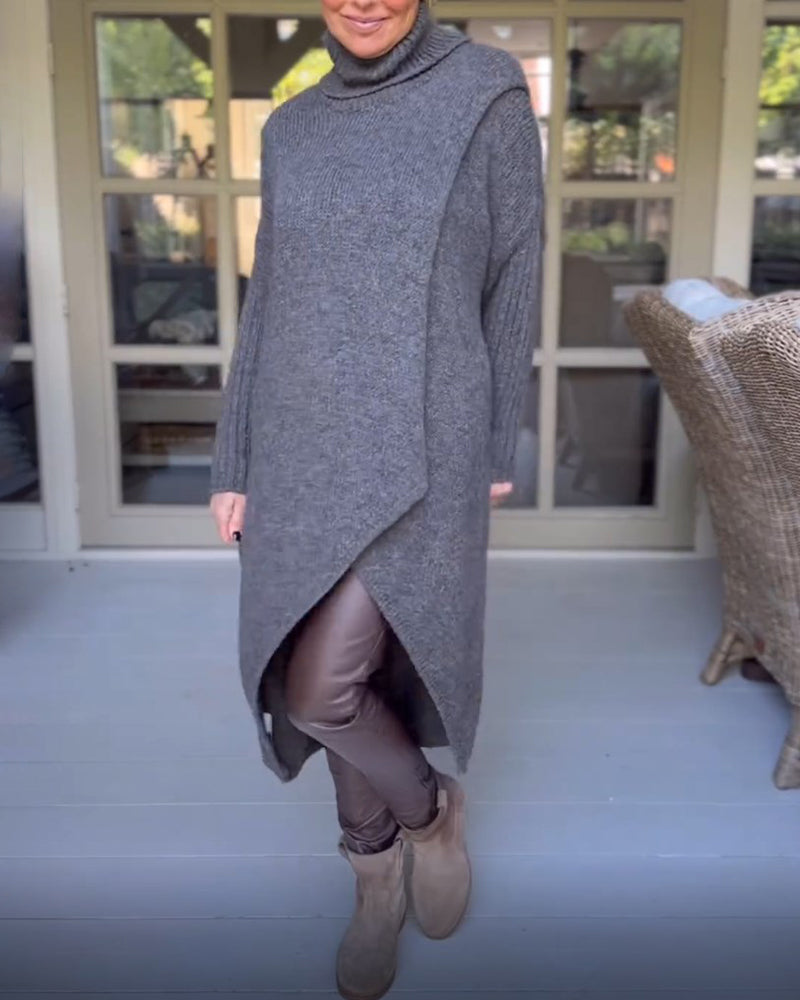 Jersey De Cuello Alto Y Manga Larga – Cálido Y Elegante