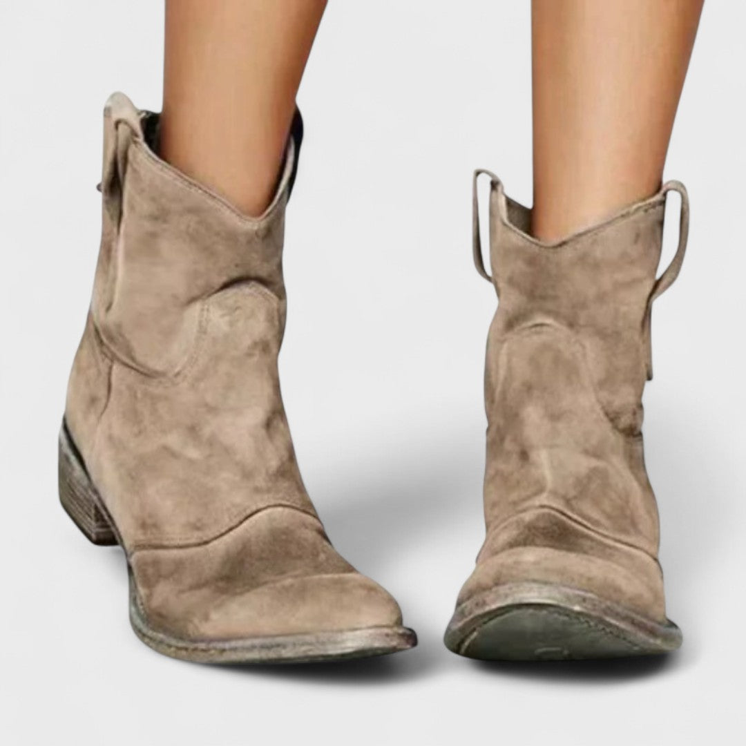 Botines Cowboy Mujer Con Tacón Ancho y Estilo Casual