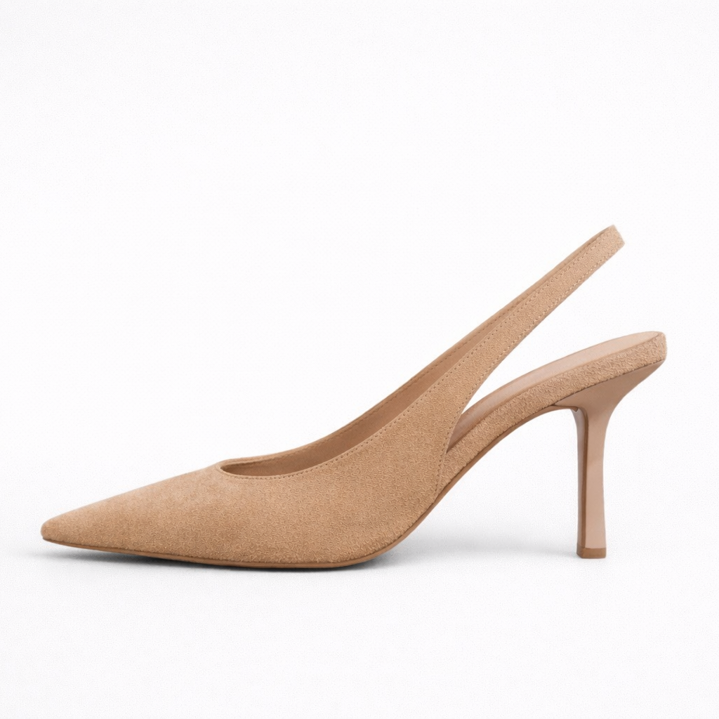 Zapatos de tacón en ante nude