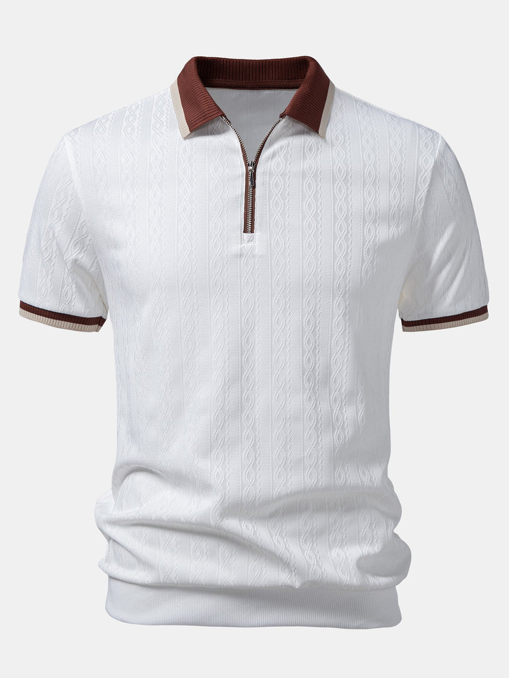 Conjunto Polo Knit con Cremallera y Pantalón Slim