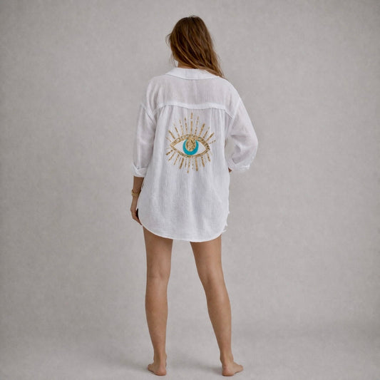 Camisa bordado ojo Ibiza