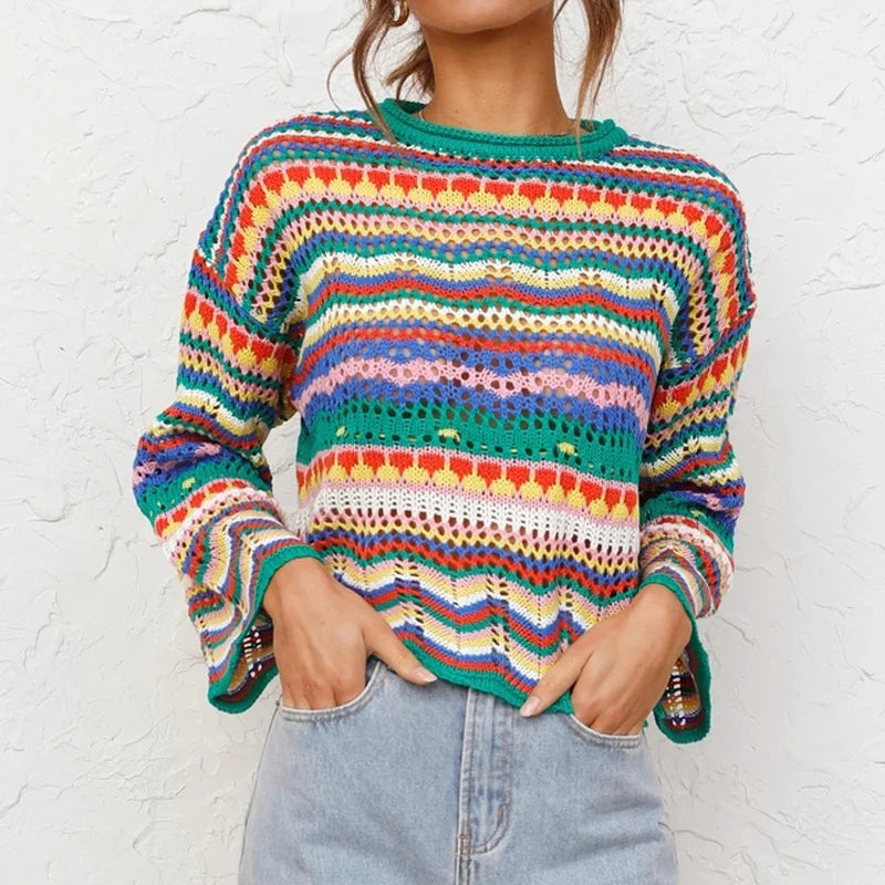 Jersey Colorido de Punto Suave – Estilo y Comodidad