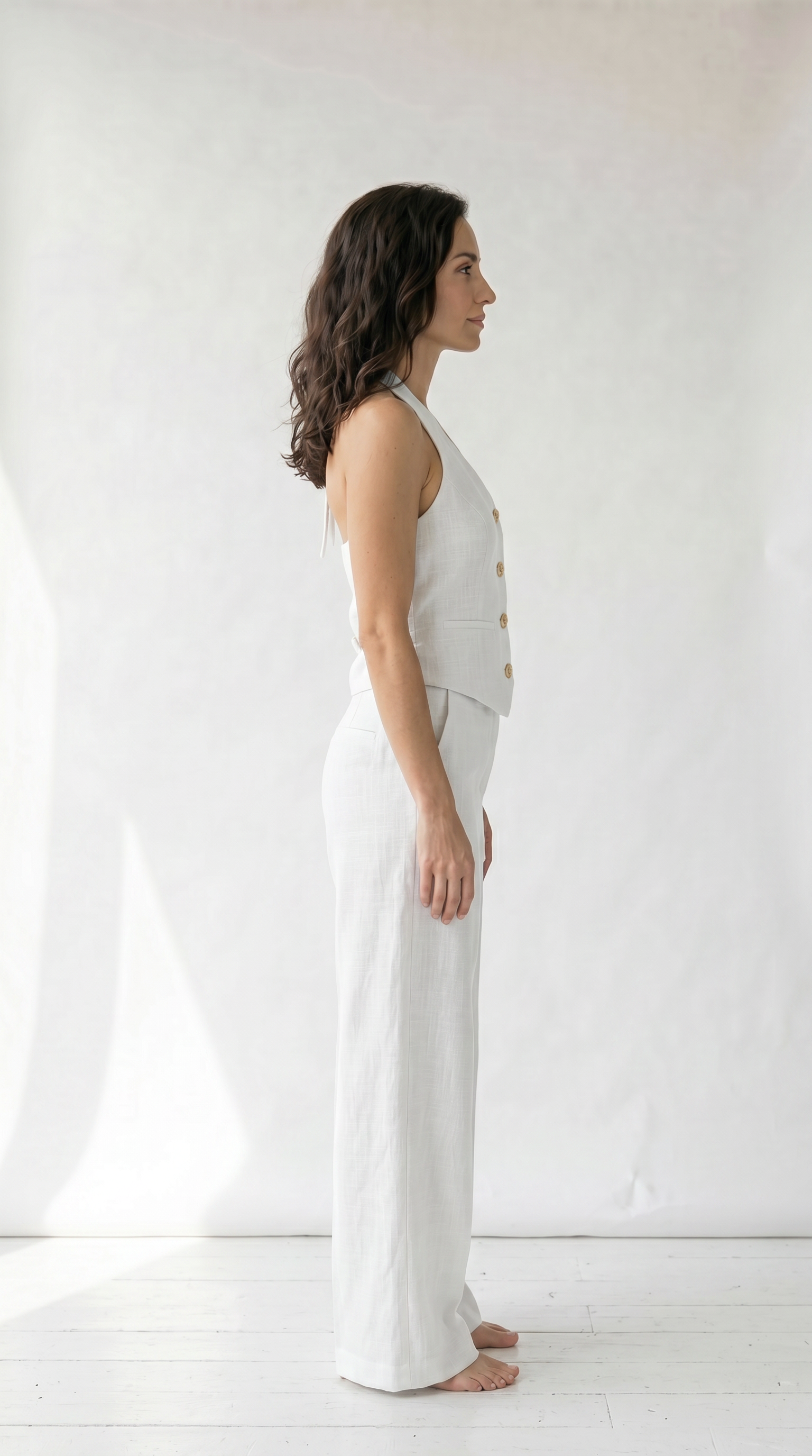 Conjunto Chaleco Halter y Pantalón Ancho.