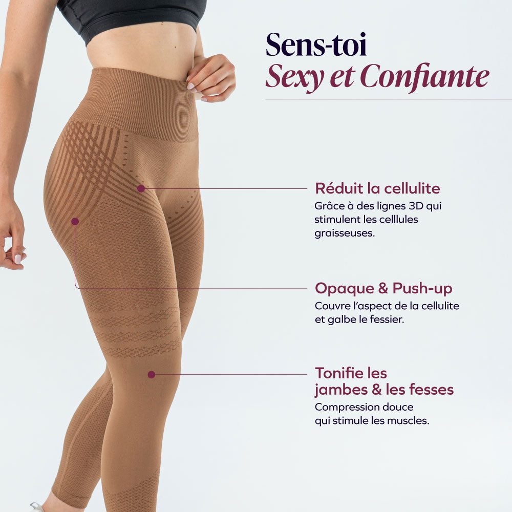 Legging 3D Drenante Anticelulitis Marrón