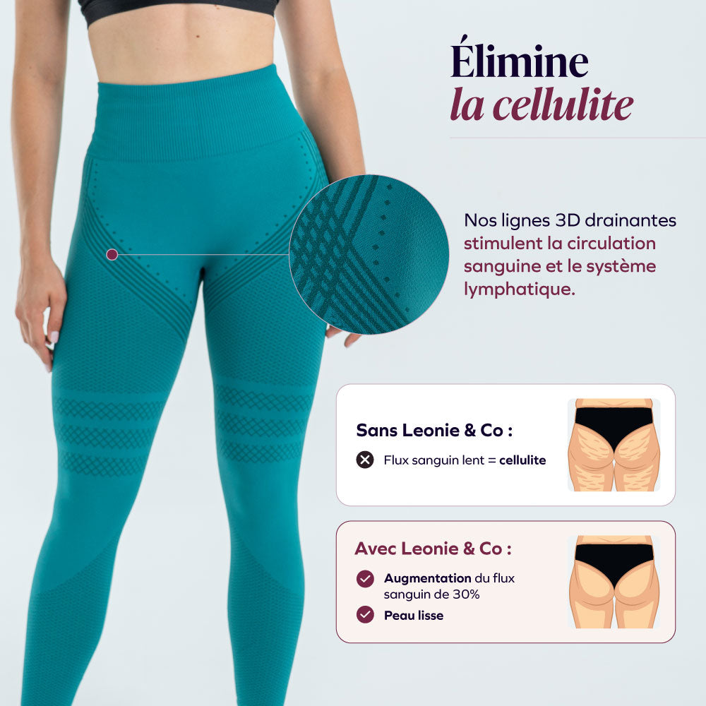 Legging 3D Drenante Anticelulitis de Compresión Suave