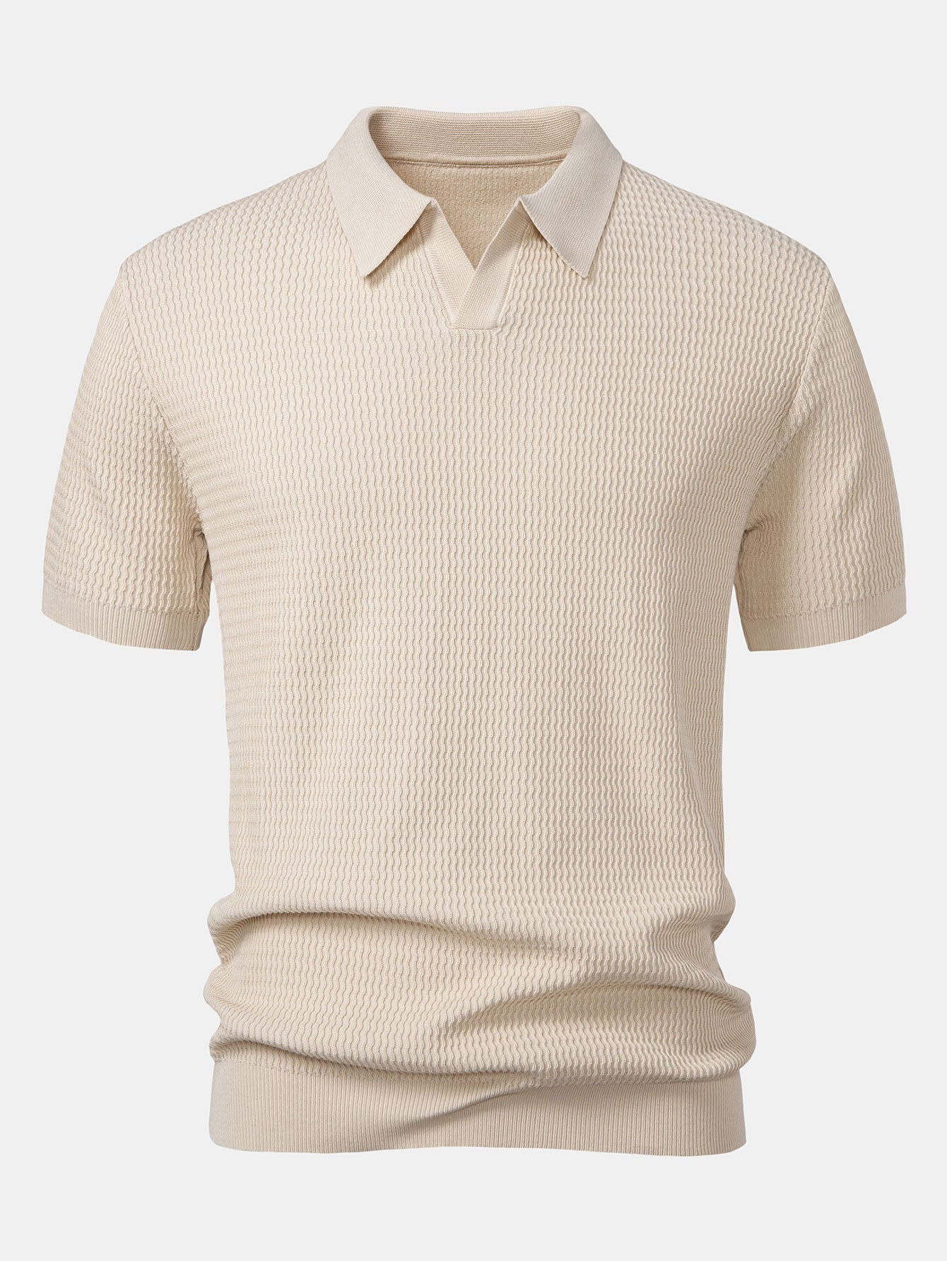 Conjunto Polo Tejido Jacquard y Pantalón Slim Tapered