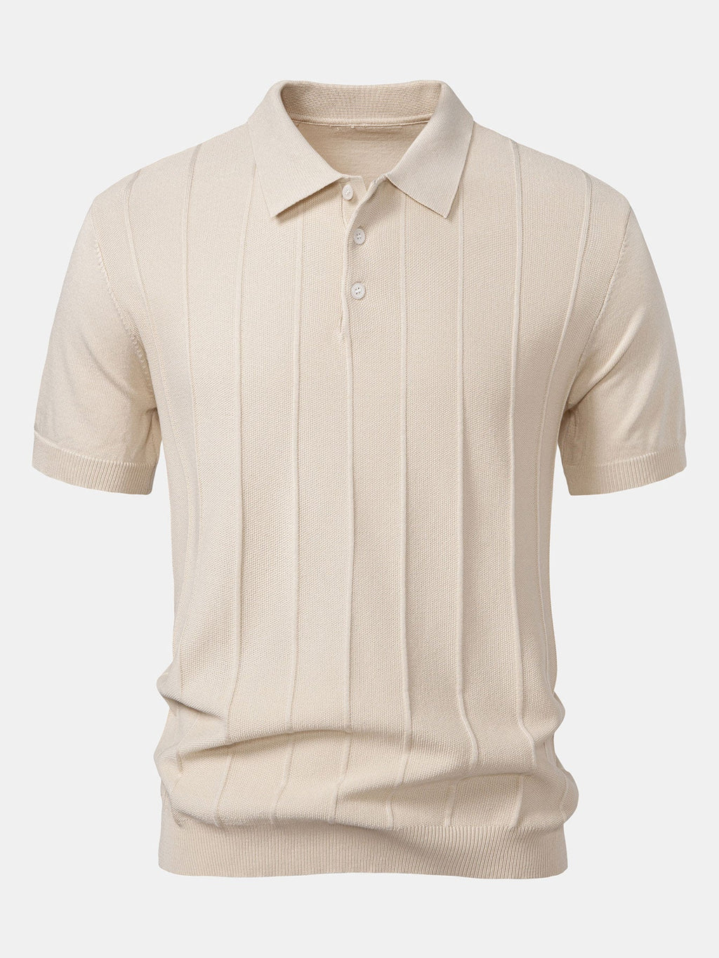 Conjunto Polo Punto Jacquard a Rayas y Pantalón Slim