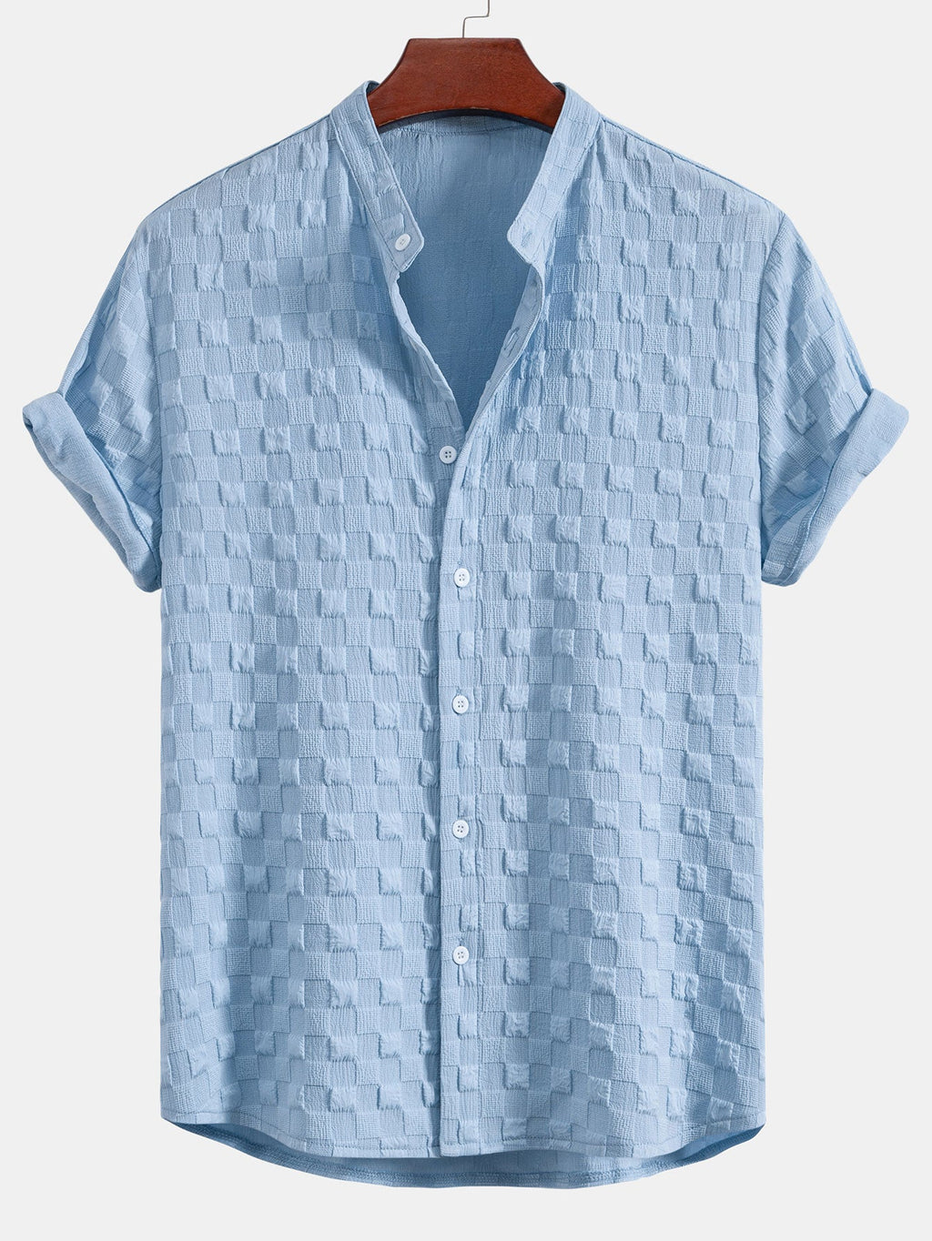 Conjunto Camisa y Pantalón Corto Cuadros Jacquard