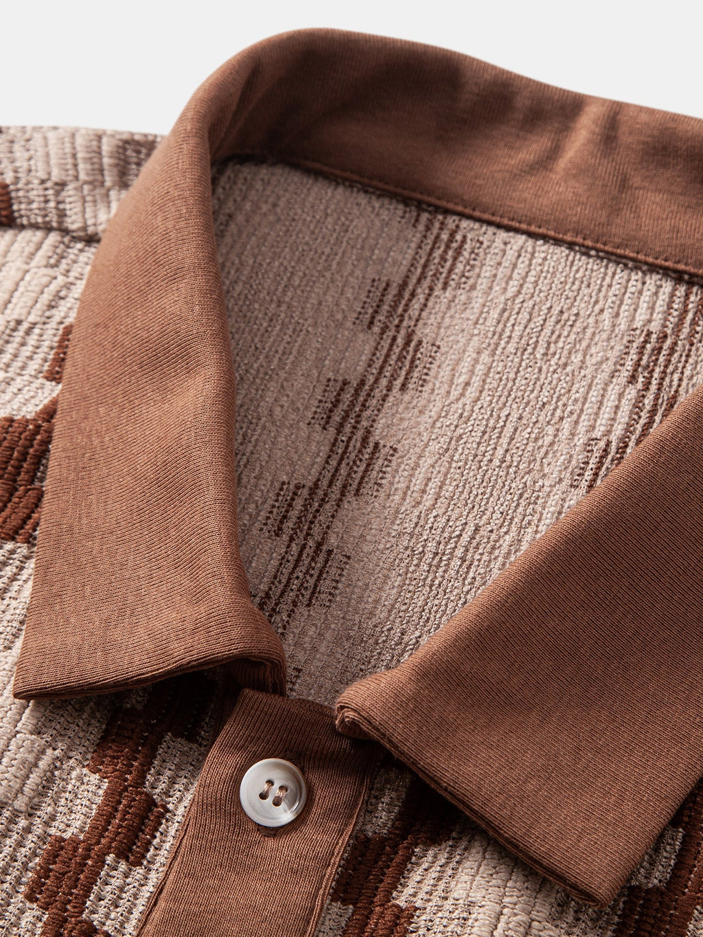 Conjunto Camisa Cuadros Jacquard y Pantalón Recto Lino