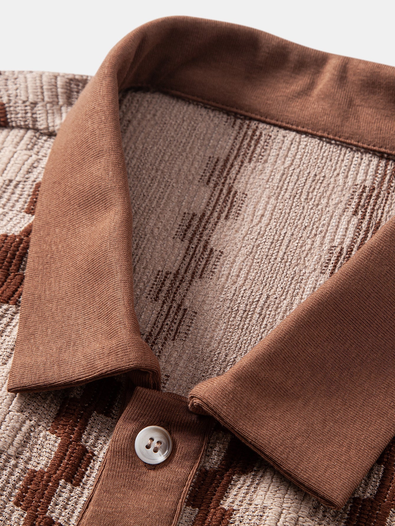 Conjunto Camisa Cuadros Jacquard y Pantalón Recto Lino
