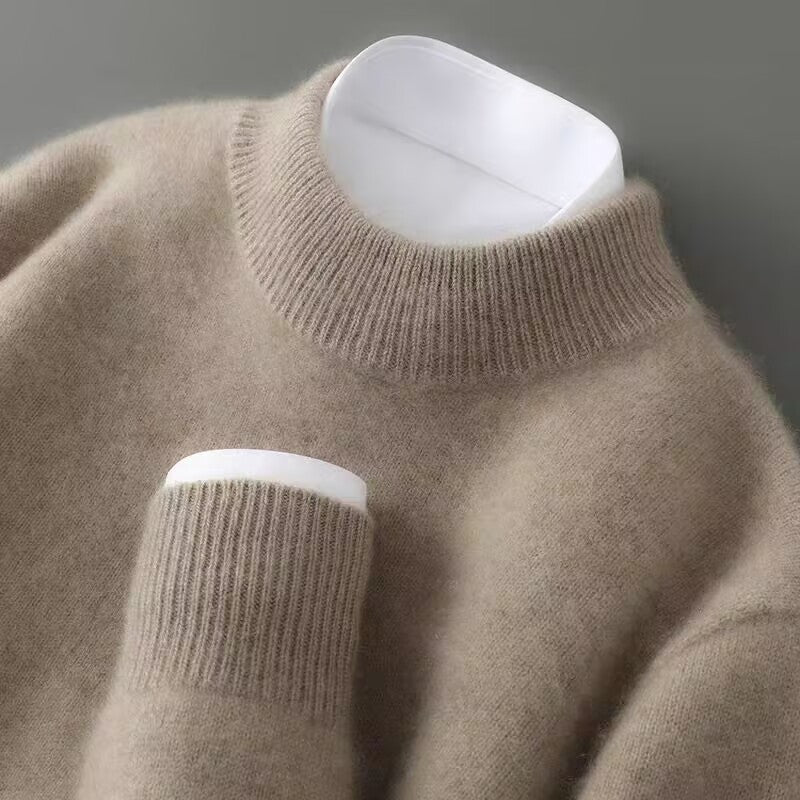 Jersey De Hombre 100% Cachemira De Estilo Clásico