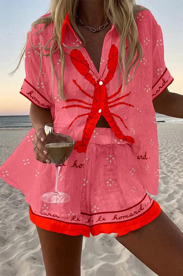 Conjunto Camiseta y Shorts Lino Algodón Mujer