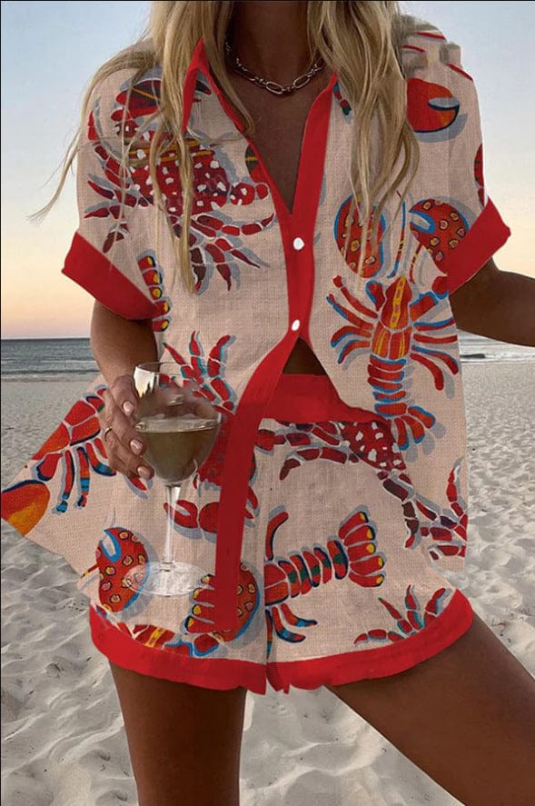 Conjunto Camiseta y Shorts Lino Algodón Mujer