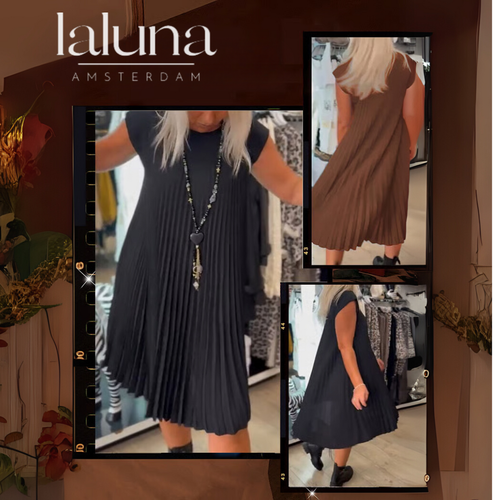 Vestido Largo Plisado Casual de Verano para Mujer