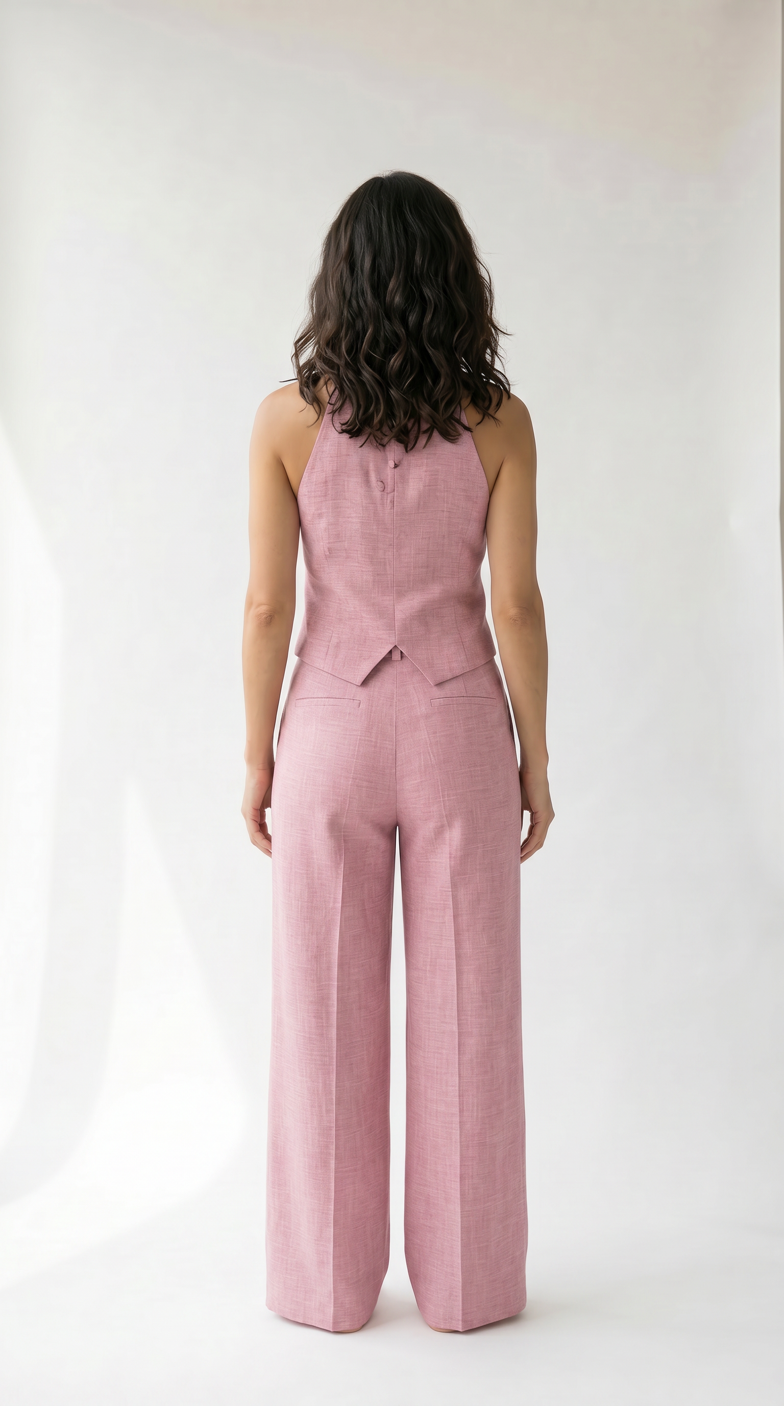 Conjunto Chaleco Halter y Pantalón Ancho.