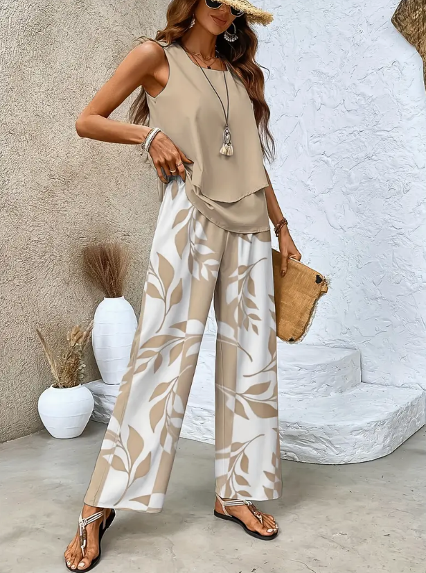 Conjunto botánico beige