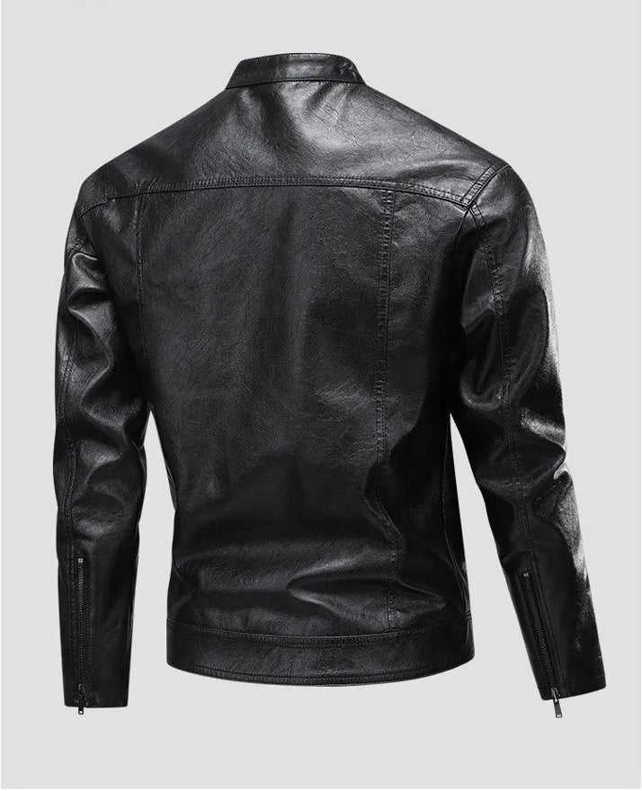 Chaqueta De Piel Tipo Aviador Estilo Piloto