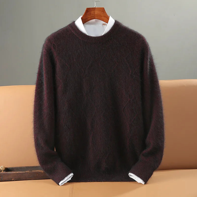 Jersey De Cachemira Hombre Con Patrón De Rombo