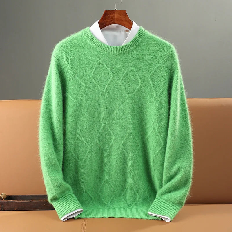 Jersey De Cachemira Hombre Con Patrón De Rombo