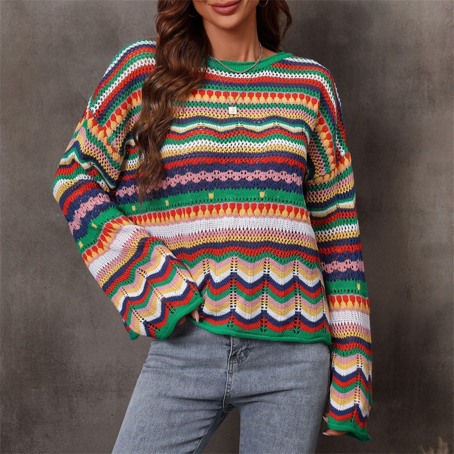 Jersey Colorido de Punto Suave – Estilo y Comodidad