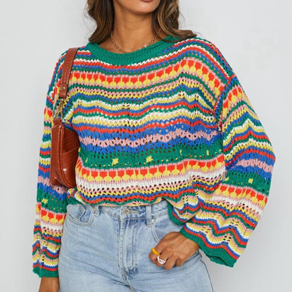 Jersey Colorido de Punto Suave – Estilo y Comodidad