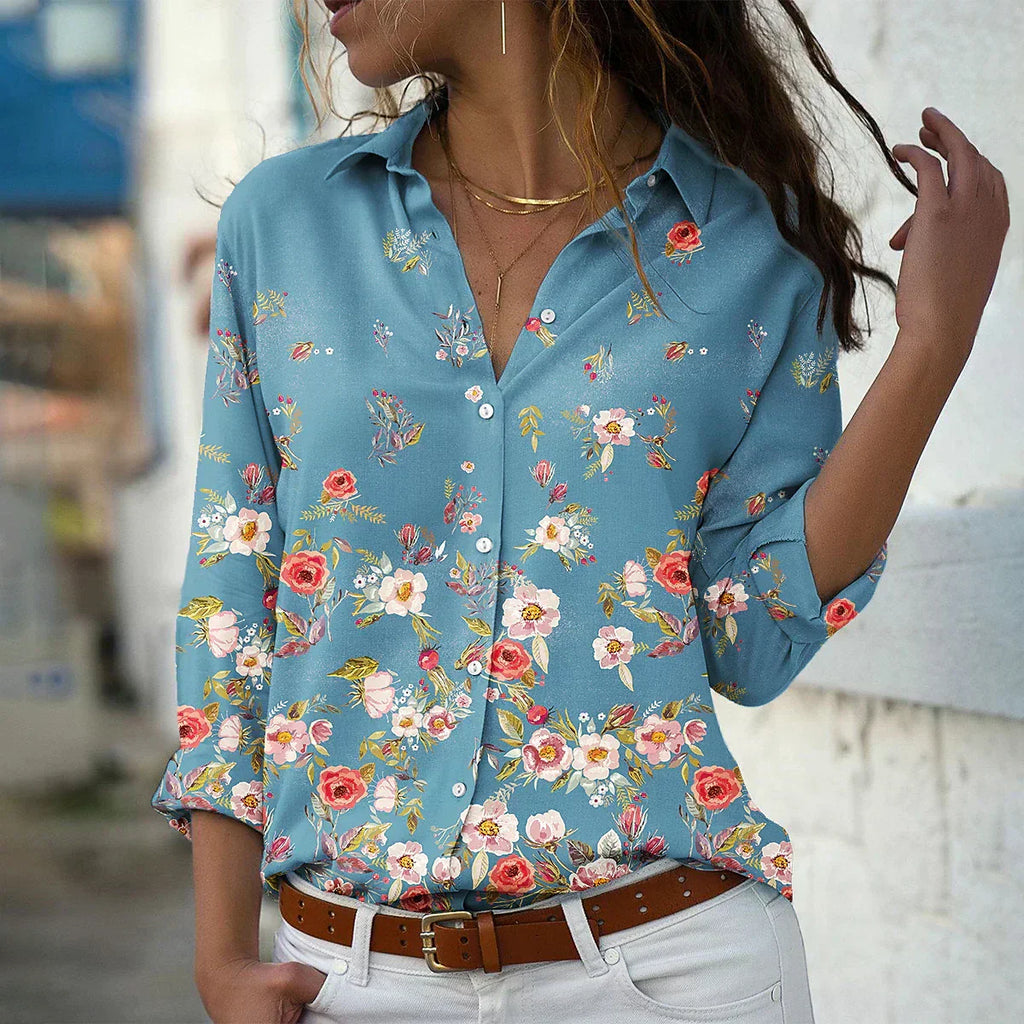 Blusa Estampada Elegante de Mujer – Corte Femenino