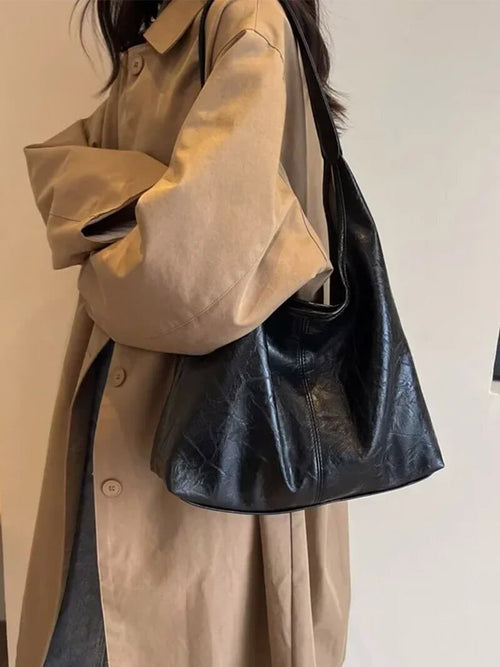 Bolso de hombro efecto piel